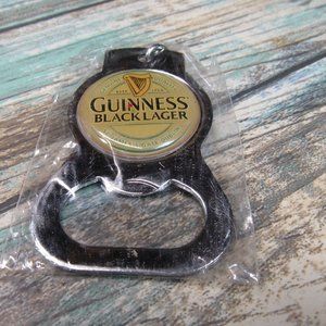 Guinness Black Lager Bottle Opener Keychain